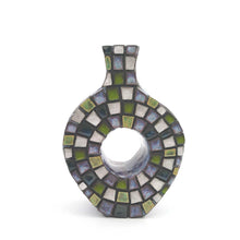 画像をギャラリービューアに読み込む, Tenko "ドーナツ・タイル花瓶 (青) "