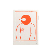 画像をギャラリービューアに読み込む, "Ok Des Parisミニ版画 鳥人間(オレンジ)" 横山裕一