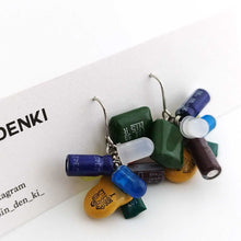 画像をギャラリービューアに読み込む, "電子部品のお花ピアス(緑)" SINDENKI