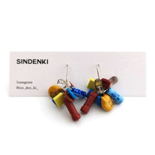 画像をギャラリービューアに読み込む, "電子部品のお花ピアス(水色)" SINDENKI