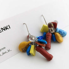 画像をギャラリービューアに読み込む, "電子部品のお花ピアス(水色)" SINDENKI