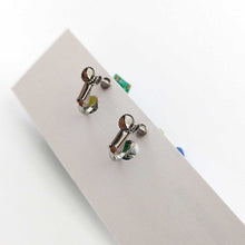 画像をギャラリービューアに読み込む, "電子部品のお花イヤリング(青)" SINDENKI