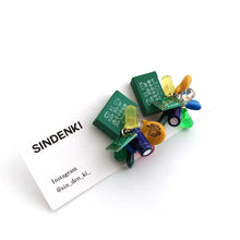 画像をギャラリービューアに読み込む, "電子部品の花瓶お花ピアス(緑)" SINDENKI
