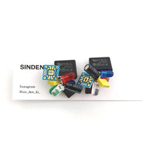 画像をギャラリービューアに読み込む, "電子部品の花瓶お花イヤリング(黒)" SINDENKI