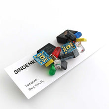 画像をギャラリービューアに読み込む, "電子部品の花瓶お花イヤリング(黒)" SINDENKI