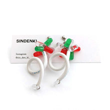 画像をギャラリービューアに読み込む, "電子部品の一輪お花イヤリング(赤)" SINDENKI