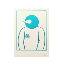 画像をギャラリービューアに読み込む, "Ok Des Parisミニ版画 鳥人間(青)" 横山裕一