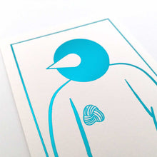 画像をギャラリービューアに読み込む, "Ok Des Parisミニ版画 鳥人間(青)" 横山裕一