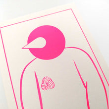 画像をギャラリービューアに読み込む, "Ok Des Parisミニ版画 鳥人間(ピンク)" 横山裕一