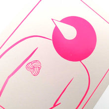 画像をギャラリービューアに読み込む, "Ok Des Parisミニ版画 鳥人間(ピンク)" 横山裕一