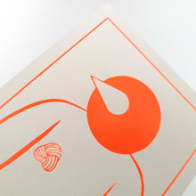 画像をギャラリービューアに読み込む, "Ok Des Parisミニ版画 鳥人間(オレンジ)" 横山裕一