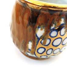 画像をギャラリービューアに読み込む, SANZOKU「花カップ(溶ける釉薬カラー)ダークモカ」