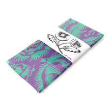 Load image into Gallery viewer, "Natsumi Noda Tenugui" Mint Green x Purple