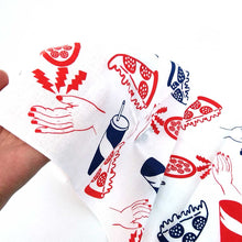 Load image into Gallery viewer, <tc>"Imustan Tenugui" Red x Blue</tc>