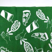 Load image into Gallery viewer, <tc>"Imustan Tenugui" Green x White</tc>