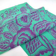 Load image into Gallery viewer, "Natsumi Noda Tenugui" Mint Green x Purple