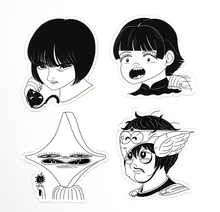 画像をギャラリービューアに読み込む, “ステッカーセット・ガチンコ” 牛木匡憲