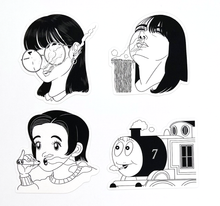 画像をギャラリービューアに読み込む, “ステッカーセット・モクモク” 牛木匡憲