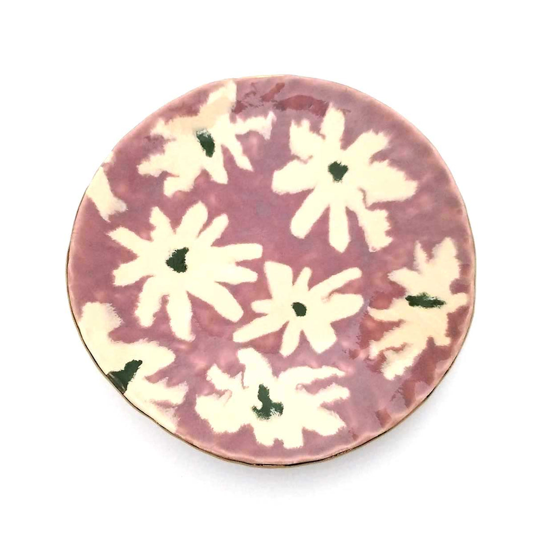 <tc>SANZOKU “Melt freely flower plate, purple”</tc>