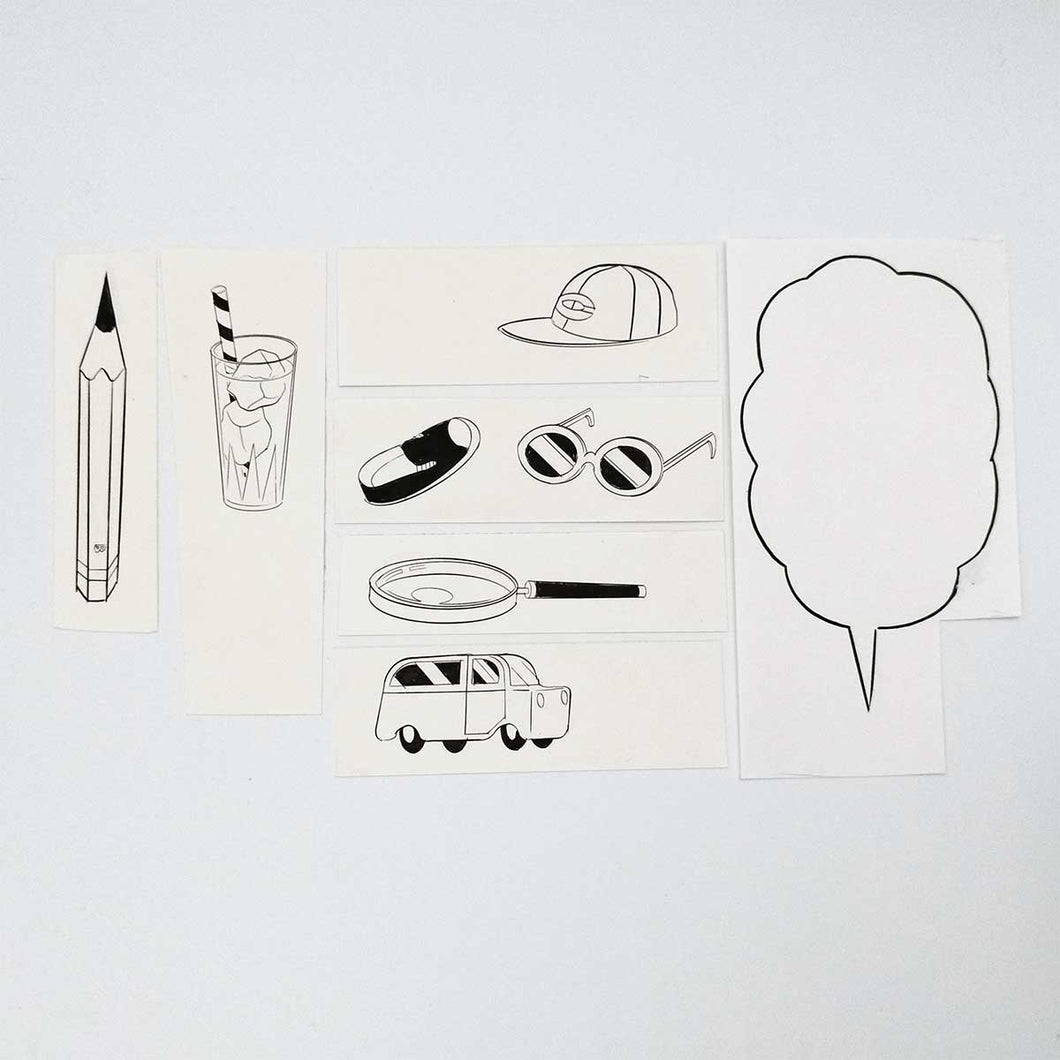 “Magazine “Midnight” Original Illustration Small B (7 items)” Yuichi Yokoyama