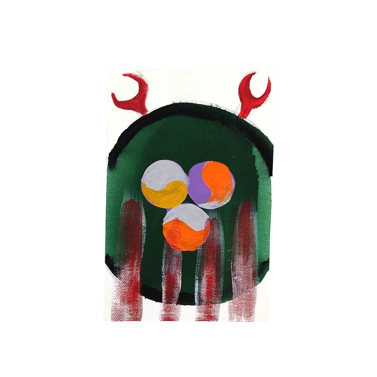 カラー土木」キャンバス顔絵画2
