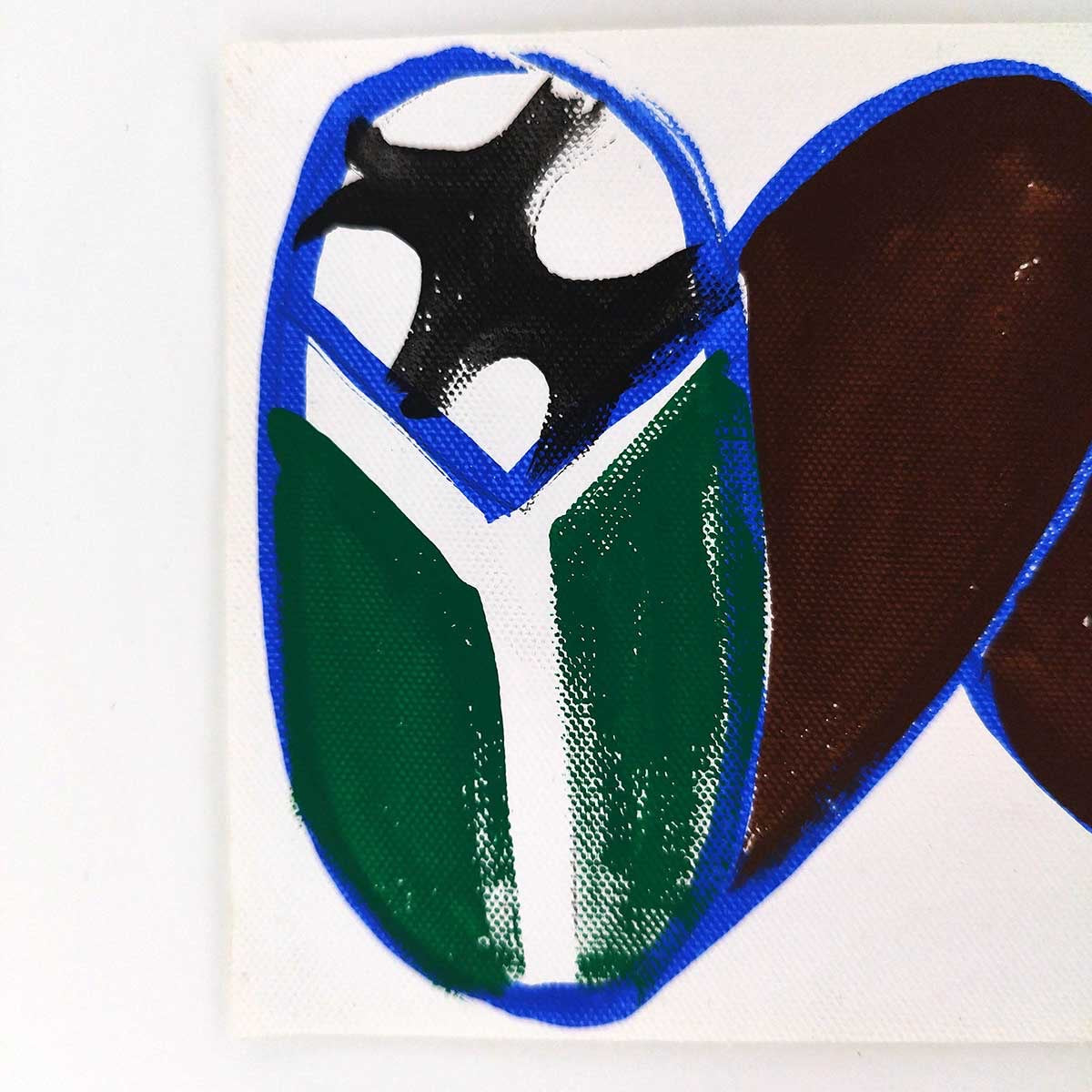 カラー土木」キャンバス顔絵画3
