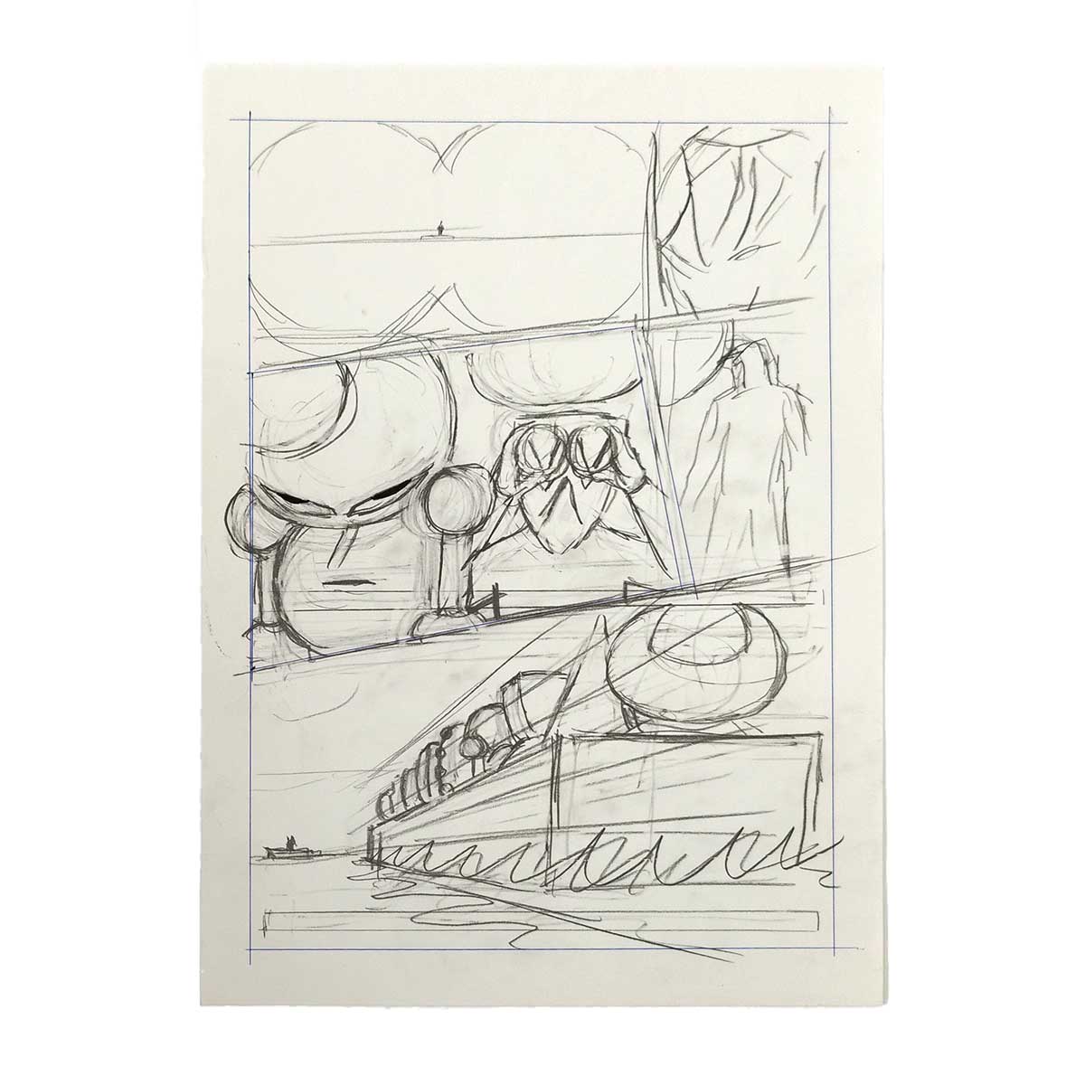 横山裕一　版画 Ok Des Parisミニ版画 毛皮の男（黒）