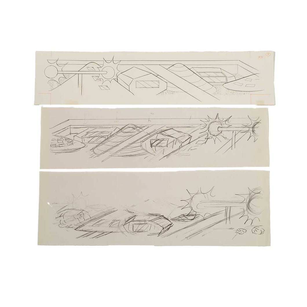 “Horizontal landscape original drawing set” Yuichi Yokoyama