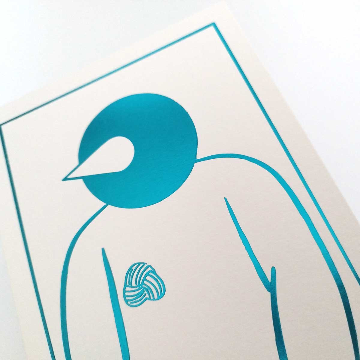 Ok Des Parisミニ版画 鳥人間（青）