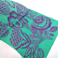 Load image into Gallery viewer, "Natsumi Noda Tenugui" Mint Green x Purple
